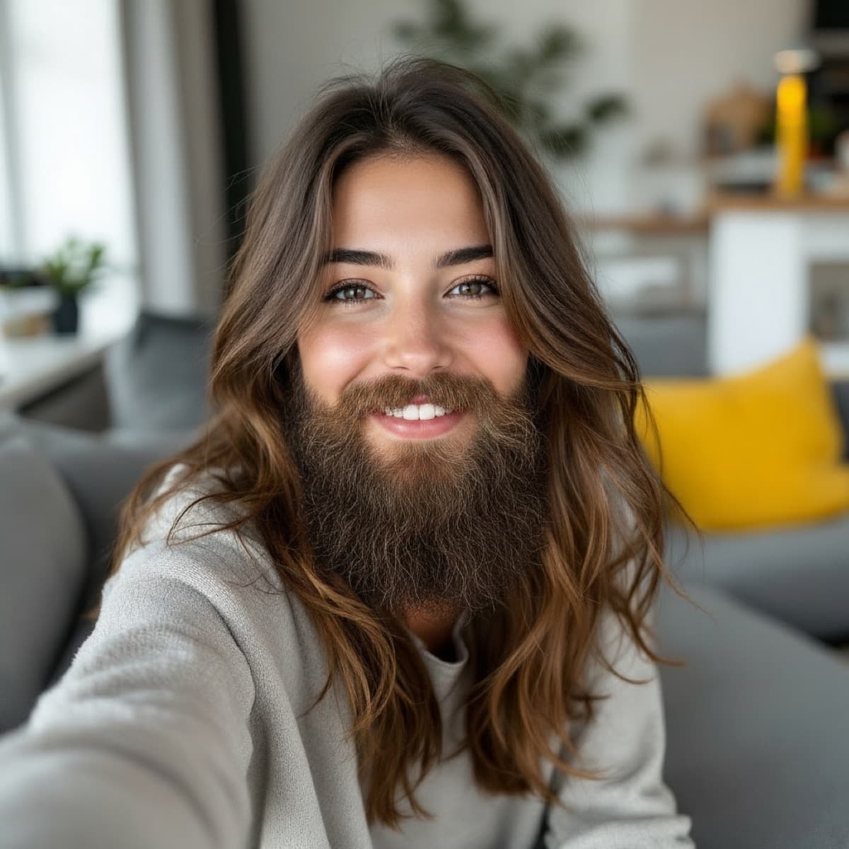 beard AI prank photo example