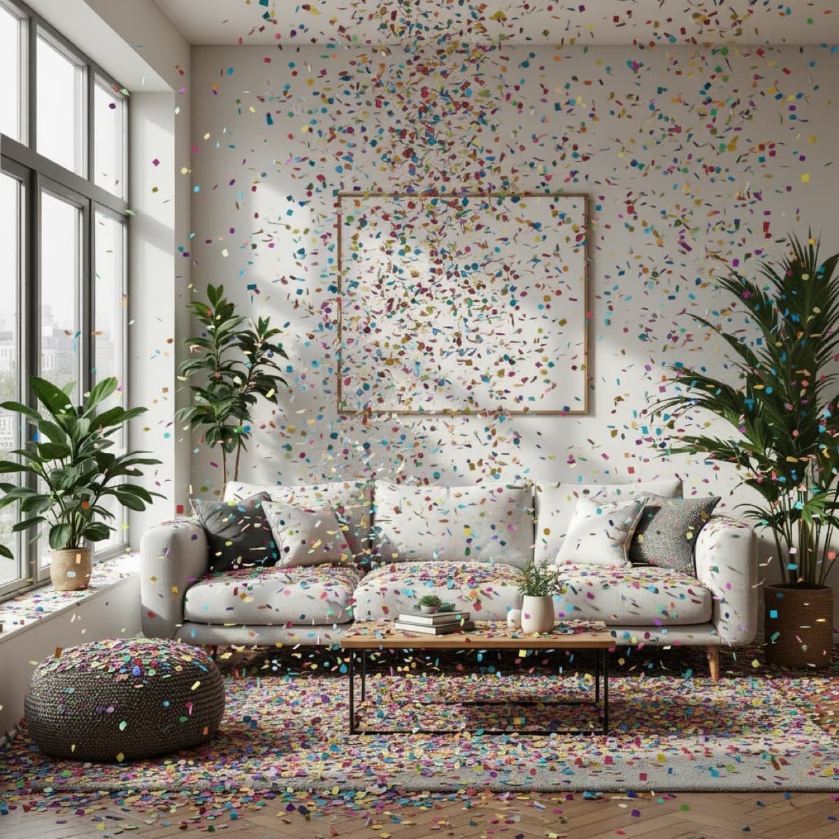 confetti AI prank photo example
