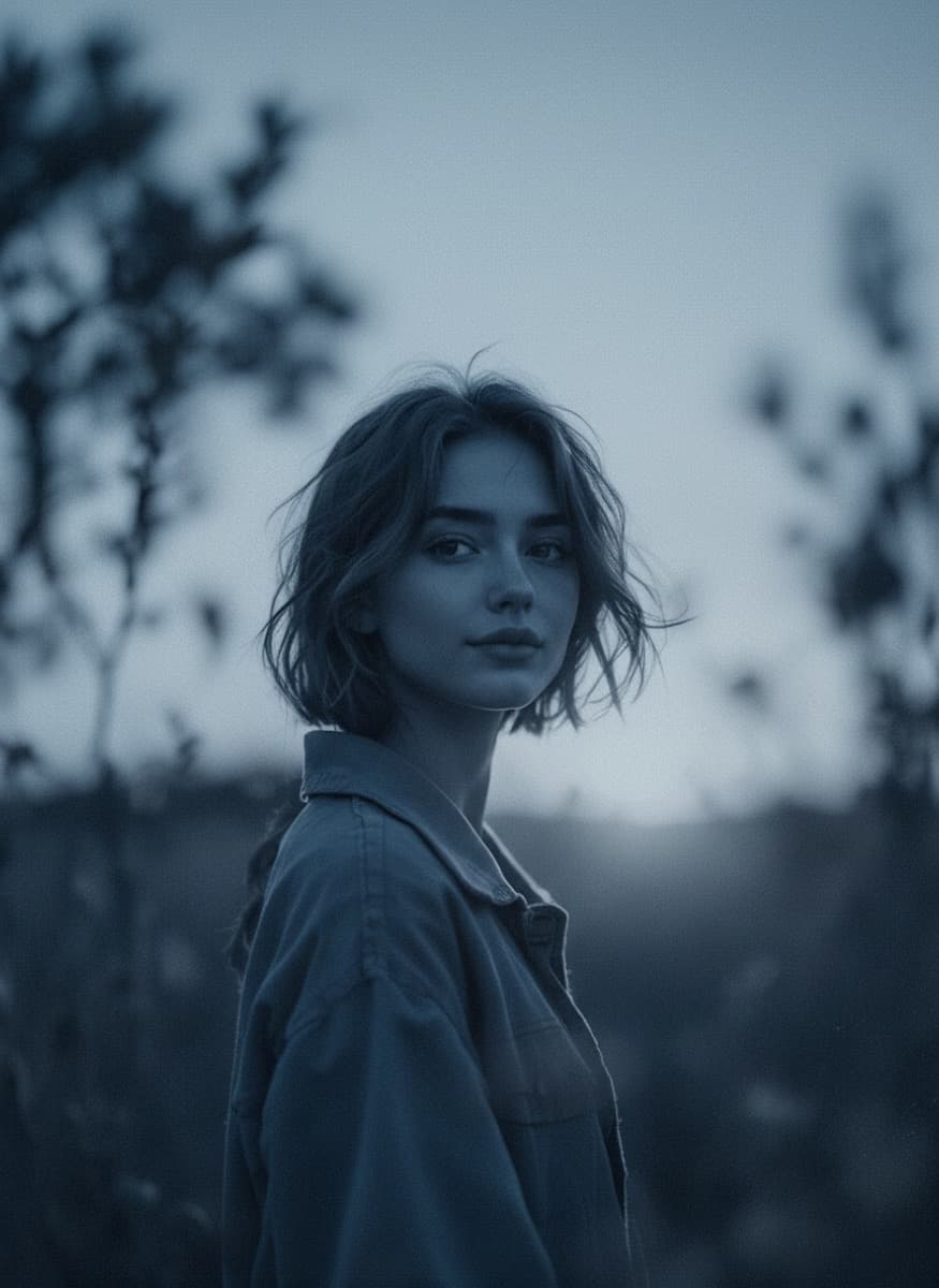 cool blue AI prank photo example