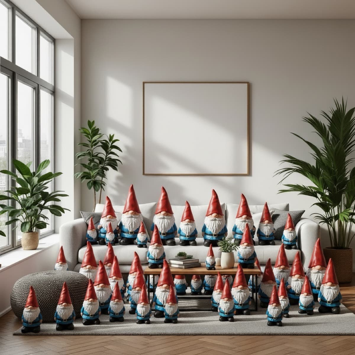 gnomes AI prank photo example