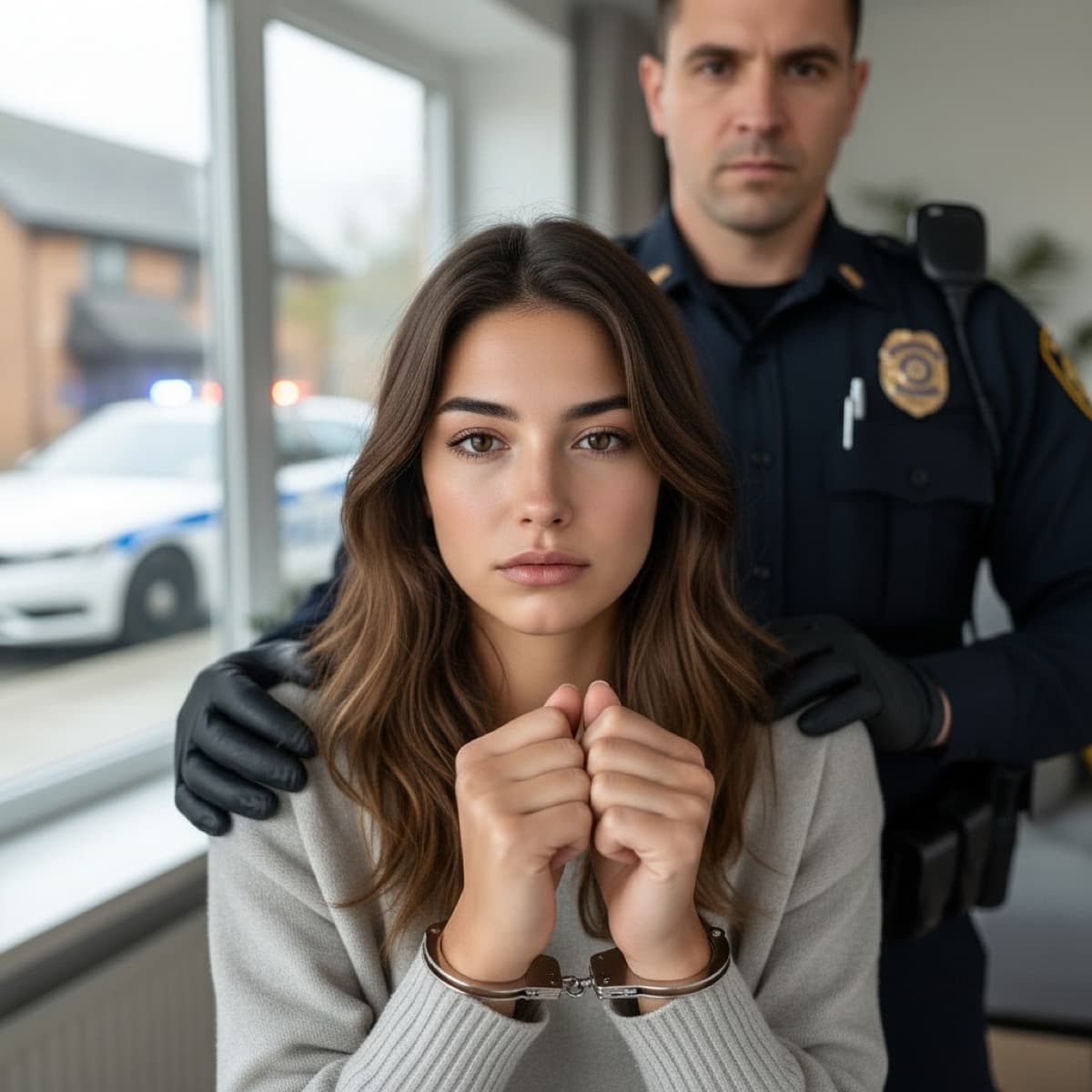 handcuffed AI prank photo example