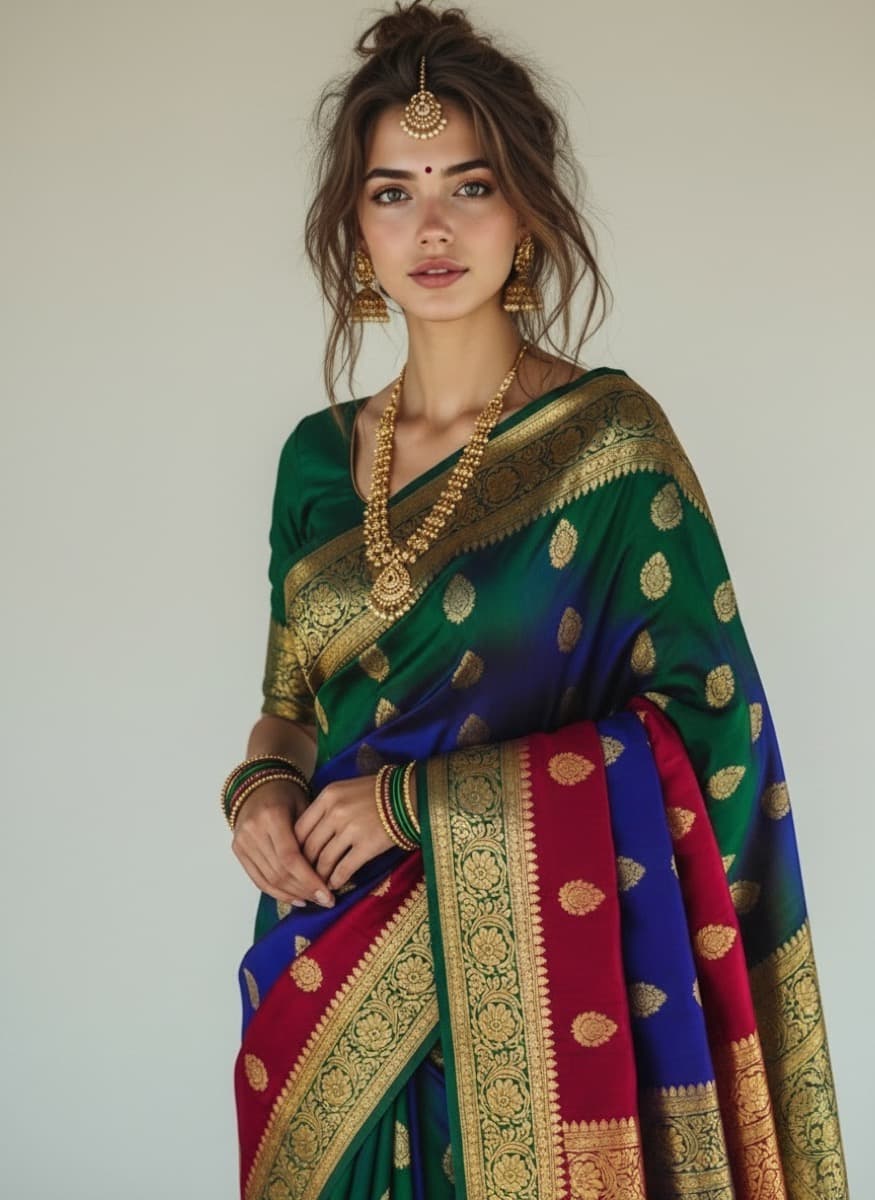 indian saree AI prank photo example