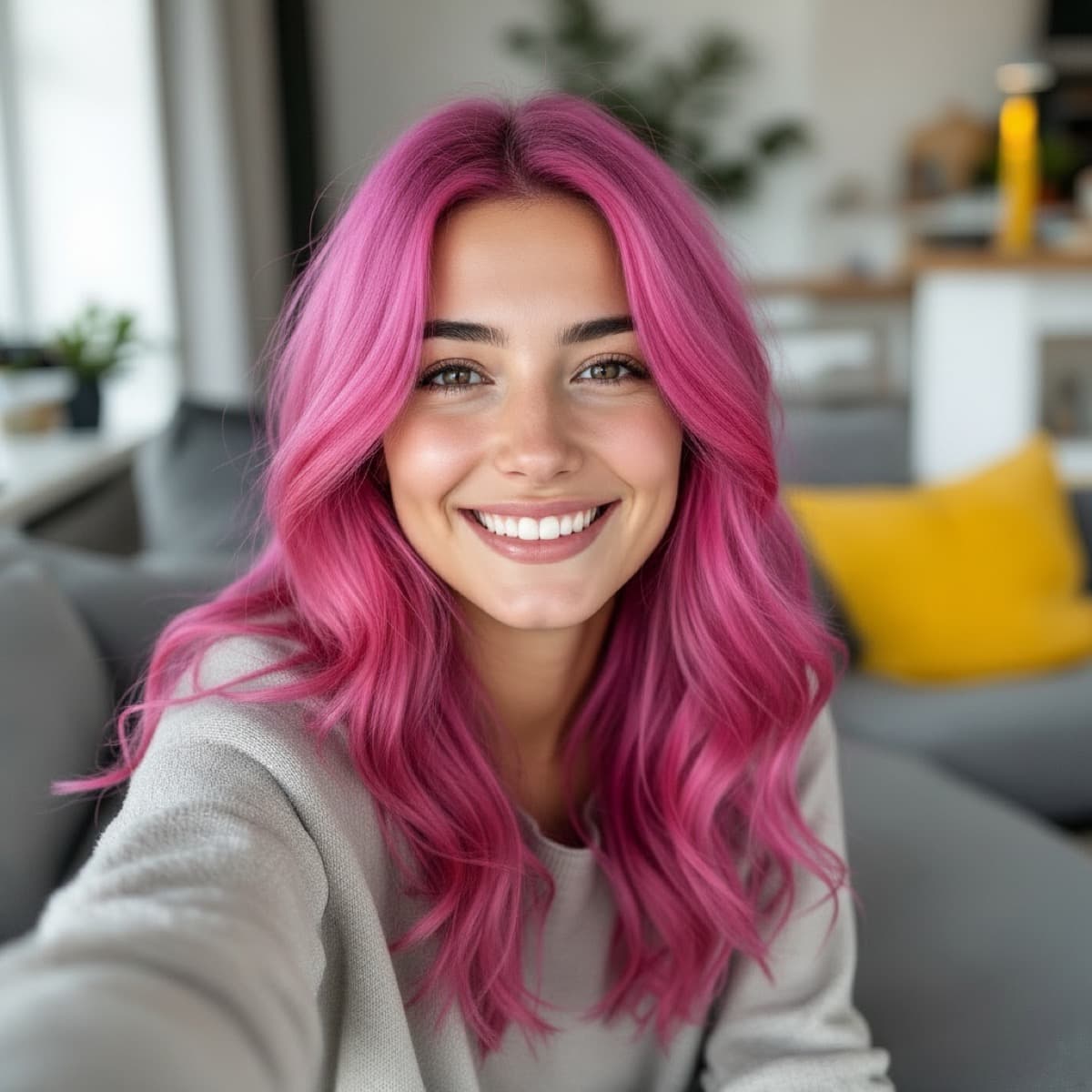 neonhair AI prank photo example