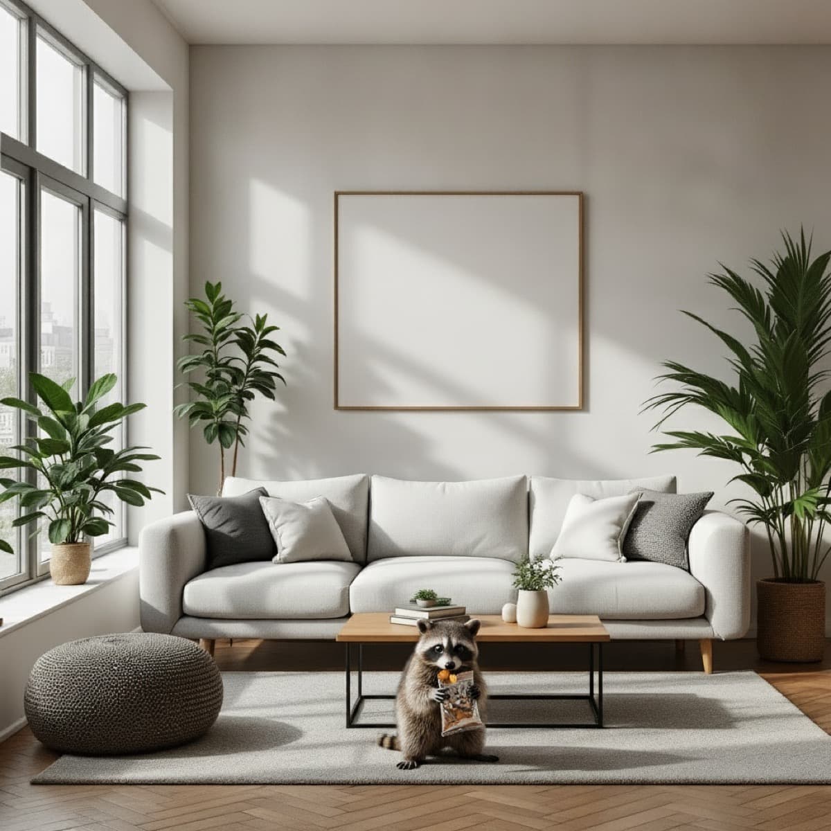 raccoon AI prank photo example